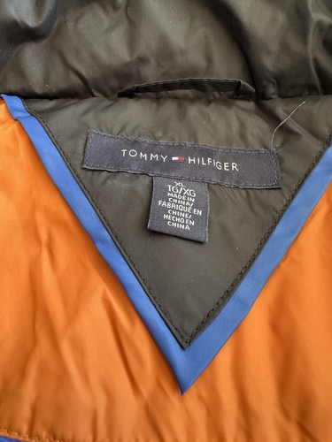 TOMMY HILFIGER Black Down Winter Coat Jacket MENS XL (no hood) Puffer - Picture 3 of 9