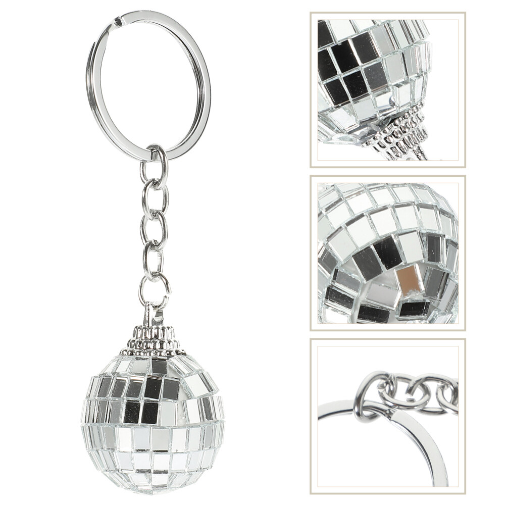 Disco Ball Keyring Mirror Disco Ball Keychain Novelty Disco Ball
