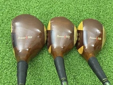 PowerBilt Golf CITATION Genuine Persimmon 1 3 5 WOOD SET Right Handed Steel "C"