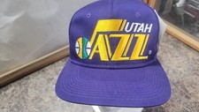 NWT Vintage Utah Jazz Snapback Hat Purple Cap NBA Logo NOS Purple VTG