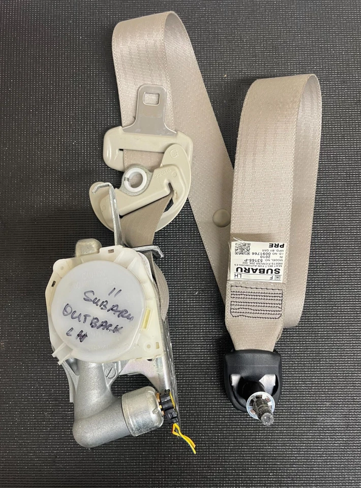 Cinturón de seguridad delantero izquierdo del lado del conductor Subaru Outback SW 2010 2011 2012 OEM Foto 3 de 4