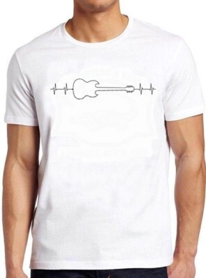 T-Shirt Gitarre Musikliebhaber EKG EKG Noten Musiker Sänger lustig Geschenk M918