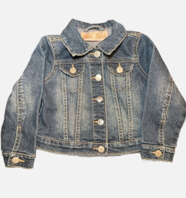 Mila Rose dark denim Jean Jacket Toddler 4T Button Up Decorative Pockets