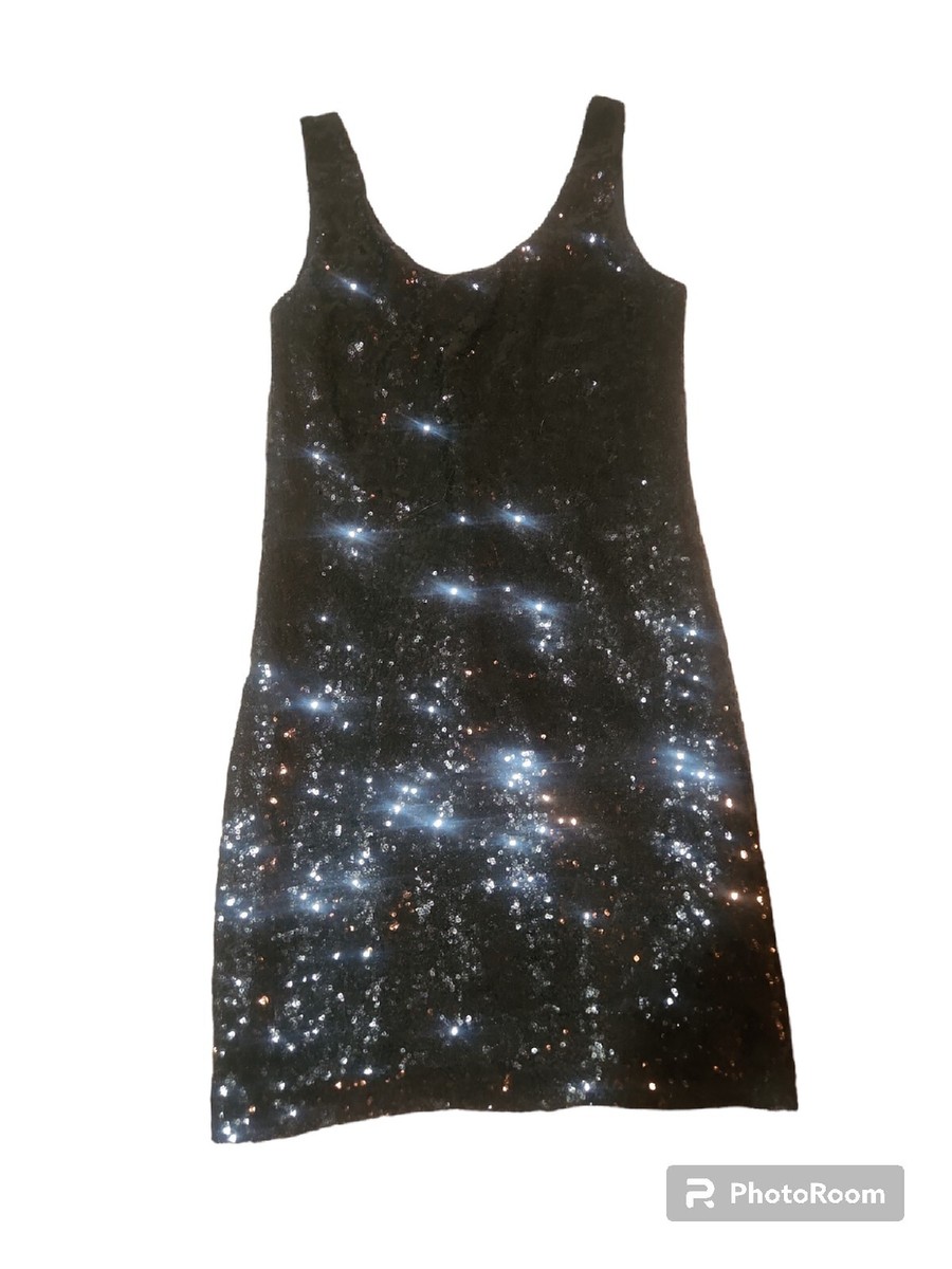 rue 21 sequin dress Rue 21 Bodycon Dress sz XS Black Multicolor Sequin Y2K Clubcore Party Girl