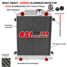 3-row Aluminum Radiator For 1930-1932 Ford Flathead V8 Stock Height At Mt New