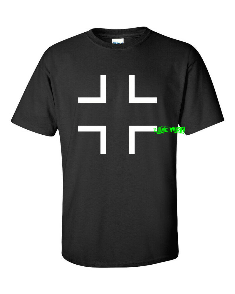 GERMAN BALKENKREUZ WEHRMACHT IRON CROSS T SHIRT 1%er outlaw biker