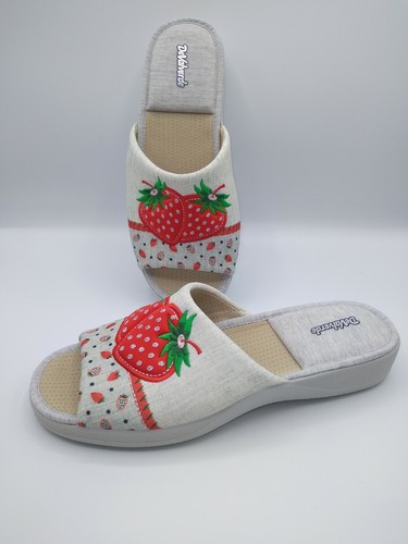 DeValverde Scuff - Ladies - 1503 - Strawberries - Gris Marino Verdinas - Picture 11 of 23