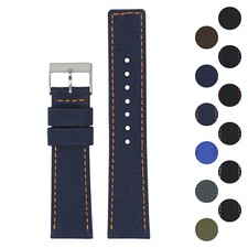 DASSARI Nylon Canvas Watch Band - Quick Release Strap - 18mm 20mm 22mm 24mm