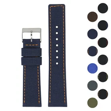 DASSARI Nylon Canvas Watch Band - Quick Release Strap - 18mm 20mm 22mm 24mm