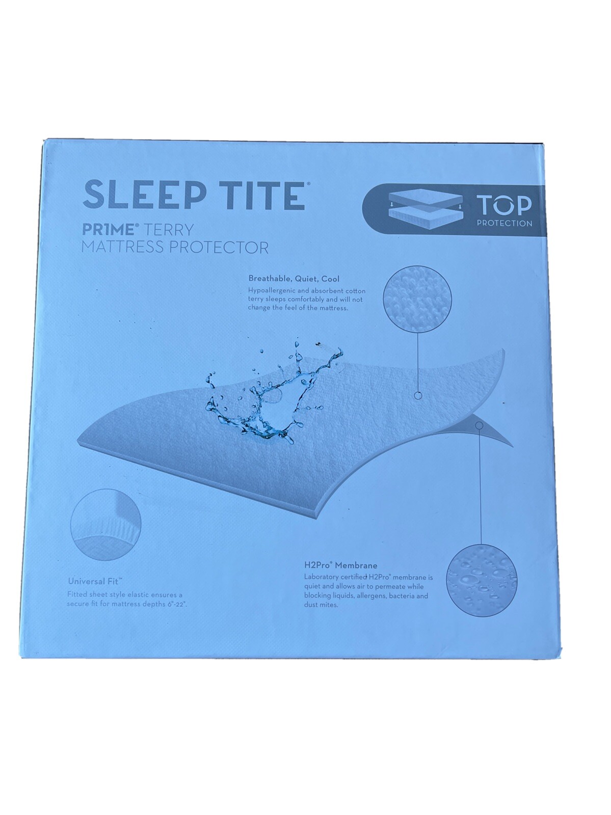 Malouf Sleep Tite Pr1me Queen Cover Terry Waterproof Mattress Protector