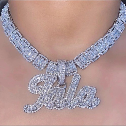 Name Necklace Baguette Chain Best Gift 