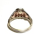 14k yellow rose gold .86ct SI2 H round engagement wedding band ring set 6.2g 10 — photo 5
