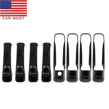 8PCS Gloss Black Door Handle Cover Trim For Dodge RAM 1500 2009-2018 Accessories