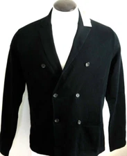 OOBE Brand Men's East Bay Cardigan Double Breasted Sweater Classic Black NWT