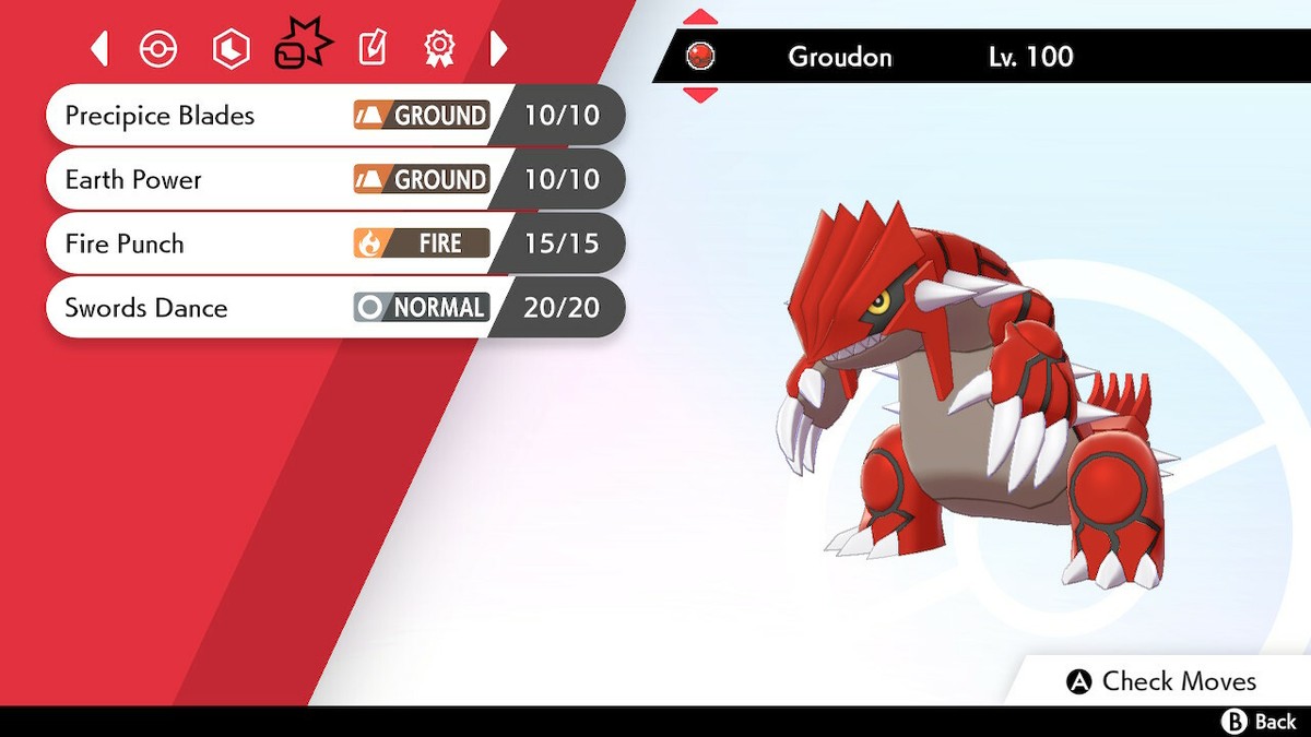 GROUDON EVENT POKEMON (2018 LEGENDS) - FOR SWORD/SHIELD 