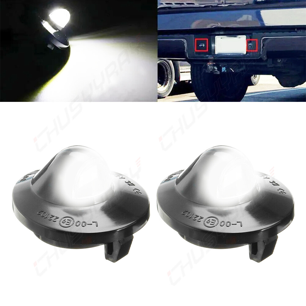 LED License Plate Light Assembly – Fits Ford F150 F250 F350 (2-Pack) – Xenon White 6000K