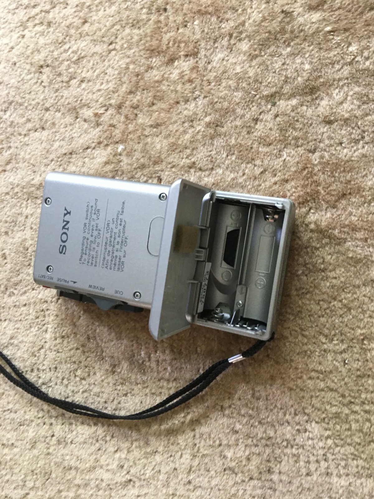 Vintage Original Microcassette Corder Sony M530V Retro VOR 1990 Tested