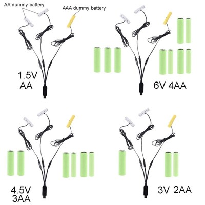 2AA + AAA USB Power Supply Cable Replace 1-4pcs 1.5V