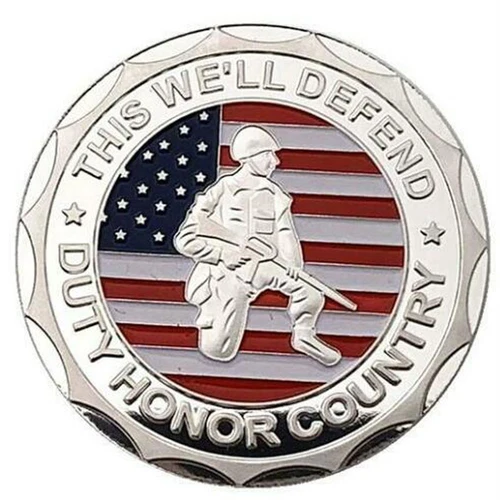 Commemorative Coin Collectible ARMY VETERAN Challenge US Military Proudly Served