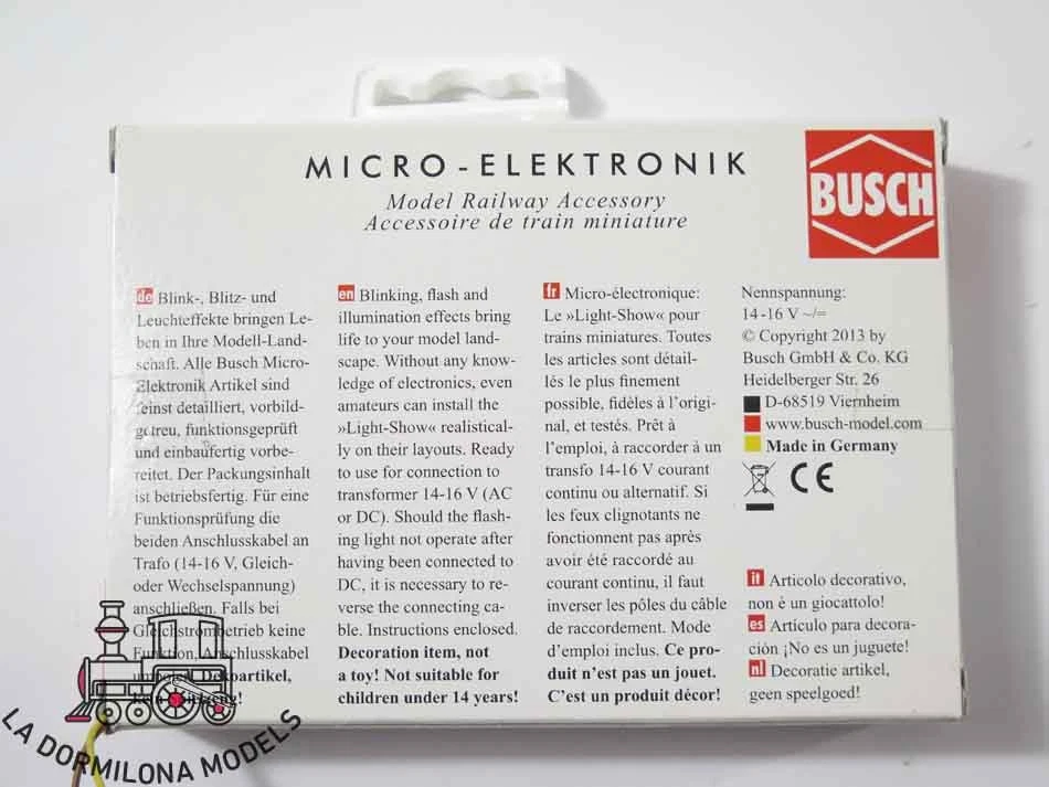 LS5920 - BUSCH 5920 ROTULO LUMINOSO Lauflichtwerbung mit Lichtfolge Busch (c134) - Immagine 3 di 3