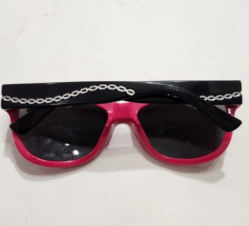 MATTEL CHILDREN'S SUNGLASSES MONSTER HIGH BLACK & PINK SILVER CHAINS KIDS - Picture 2 of 3
