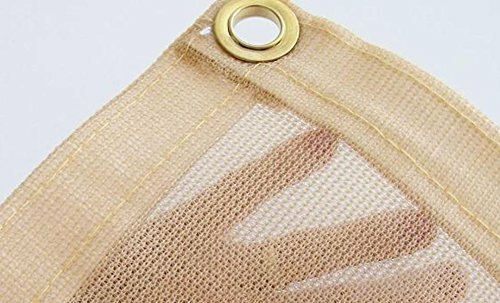6' x 10' Desert Tan Mesh Screen Shade Tarp Canopy Patio Nurseries Garden Pets