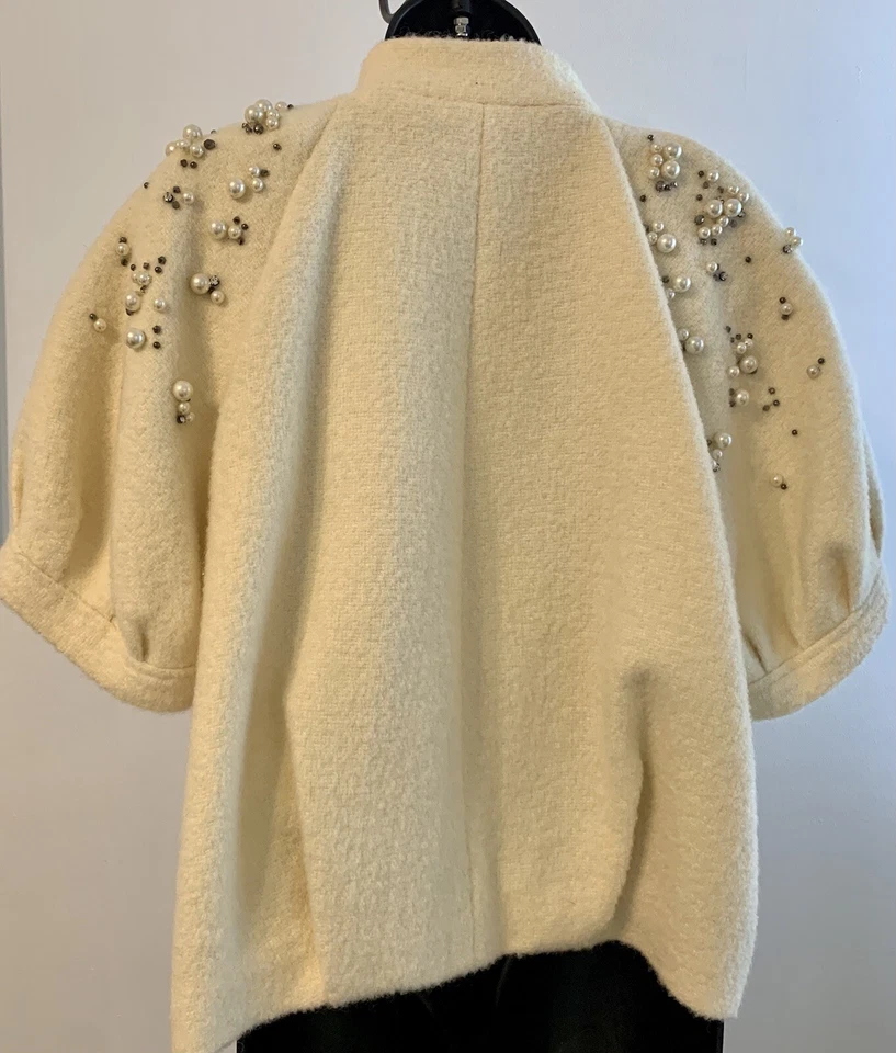 ABRIGO MANGA ABULLONADA VALENTINO ROJO Foto 4 de 4