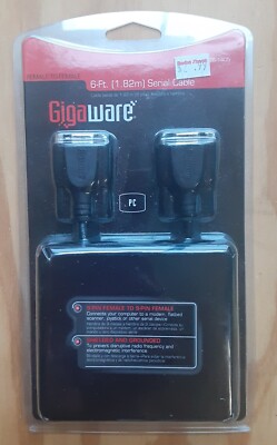 Gigaware 26-1405 Serial Cable RS-232C DB9F-DB9F 6 ft