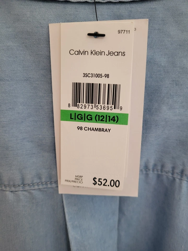 Calvin Klein Jeans Girl's Dress Size L (12-14) - Image 4 of 4