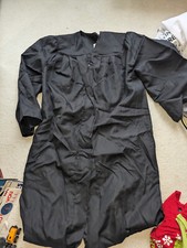 Jostens Graduation Gown Black 6'1" 6'3" Zip Front Unisex high school college
