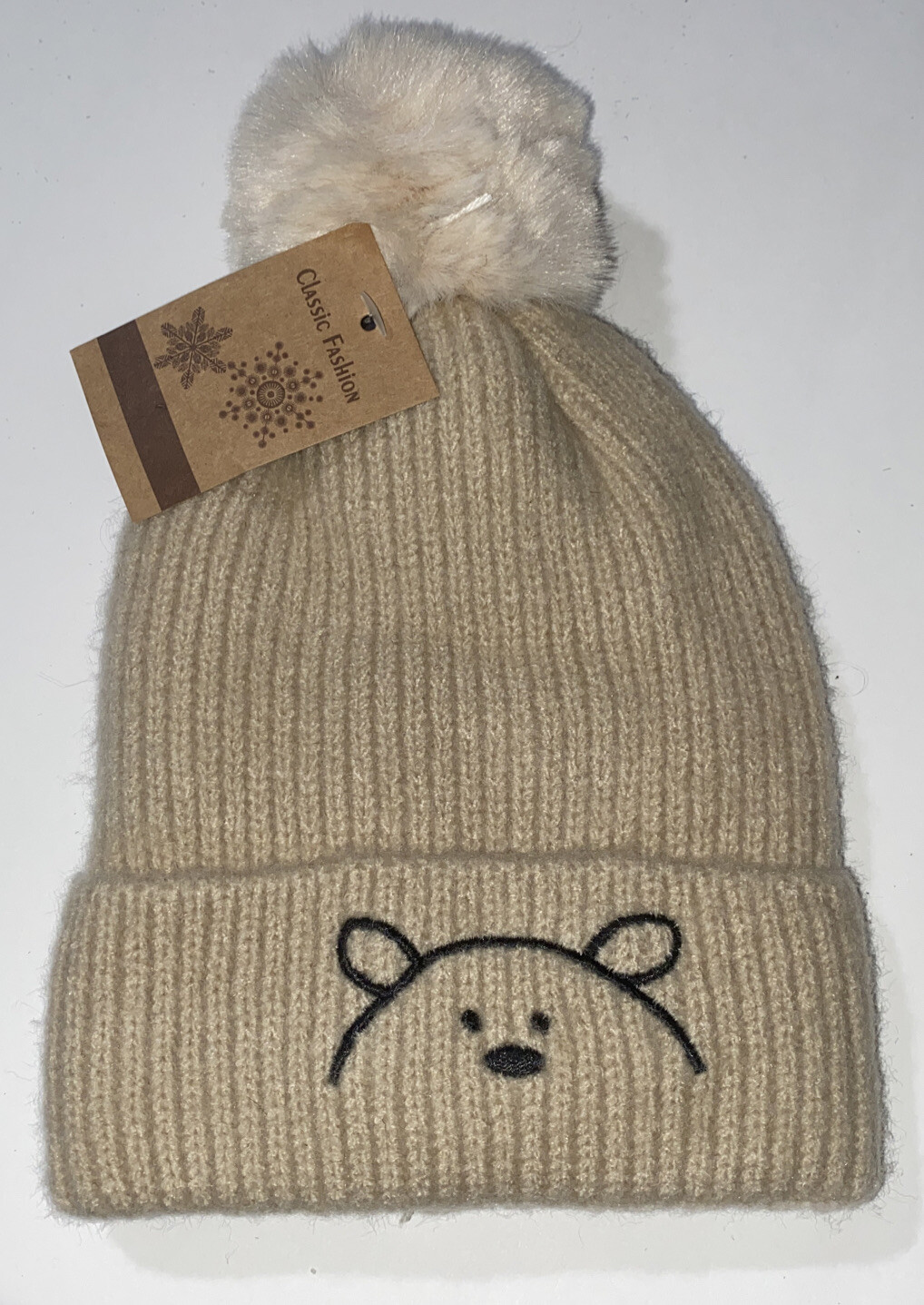 Classic Soft Unisex Knit Beanie Hat with Pom Pom-image