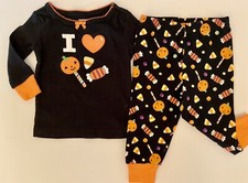 NWT Girls 6-12 Gymboree 2pc GYMMIES PJ's HALLOWEEN TREATS Long Sleeve SLEEPWEAR