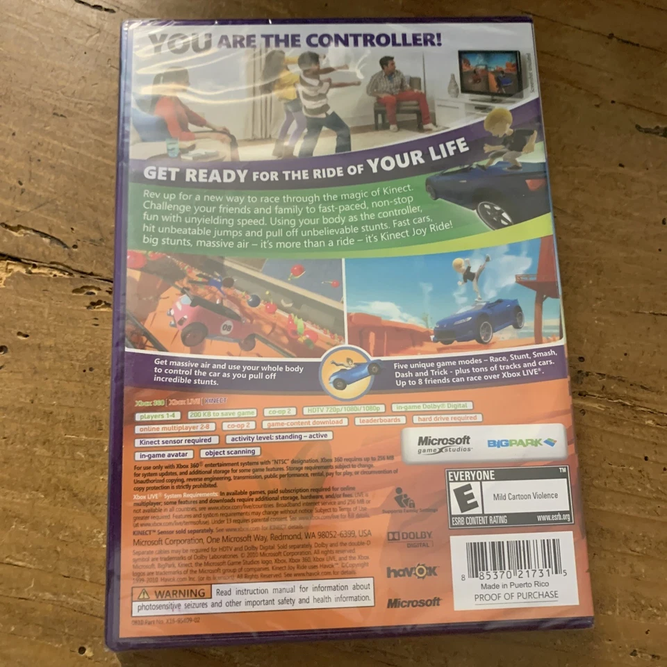 Kinect Joy Ride (Microsoft Xbox 360, 2010) Brand New Sealed - Image 2 of 3