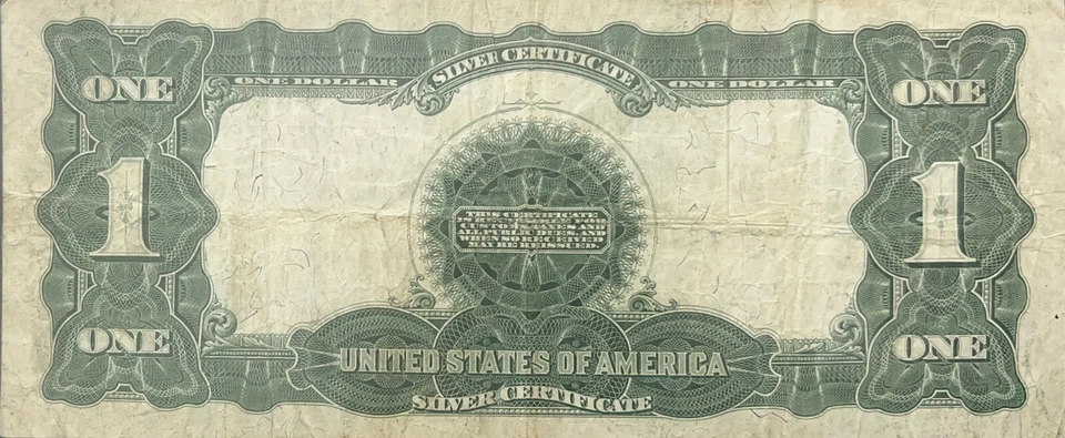 One Dollar Bill 1899 Black Eagle Note $1 Silver Certificate U.S V37277139 - Image 4 of 4