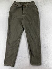 VINTAGE Lee Pants Womens 12 Green High Rise Mom 100 Cotton Y2K 26x31