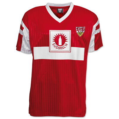 Meister - Trikot 1992 Retro Shirt  Away rot  VFB Stuttgart  Gr. L  Fussball