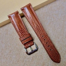 Brown Lizard Watch Band Real Leather Strap Quick Release 18mm 20mm 22mm Buckle