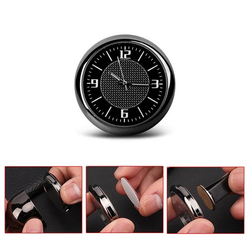 Black Car Clock Refit Luminous Electronic Quartz Ornaments Interior Accessories - Picture 3 of 13