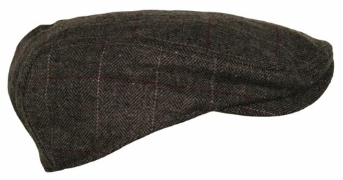 Klassische Herren Wollmischung kariert Tweed Zeitungsjunge Efeu Gatsby Cabbie Fahren Golfmütze - Bild 3 von 17