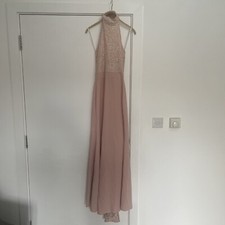Missguided Halter neck, Lace Fishtail Dress, UK Size 6, Prom Dress bridesmaid