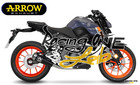 FULL EXHAUST SYSTEM ARROW WITH NO KAT MANIFOLD AND MUFFLER DARK YAMAHA MT-125 21