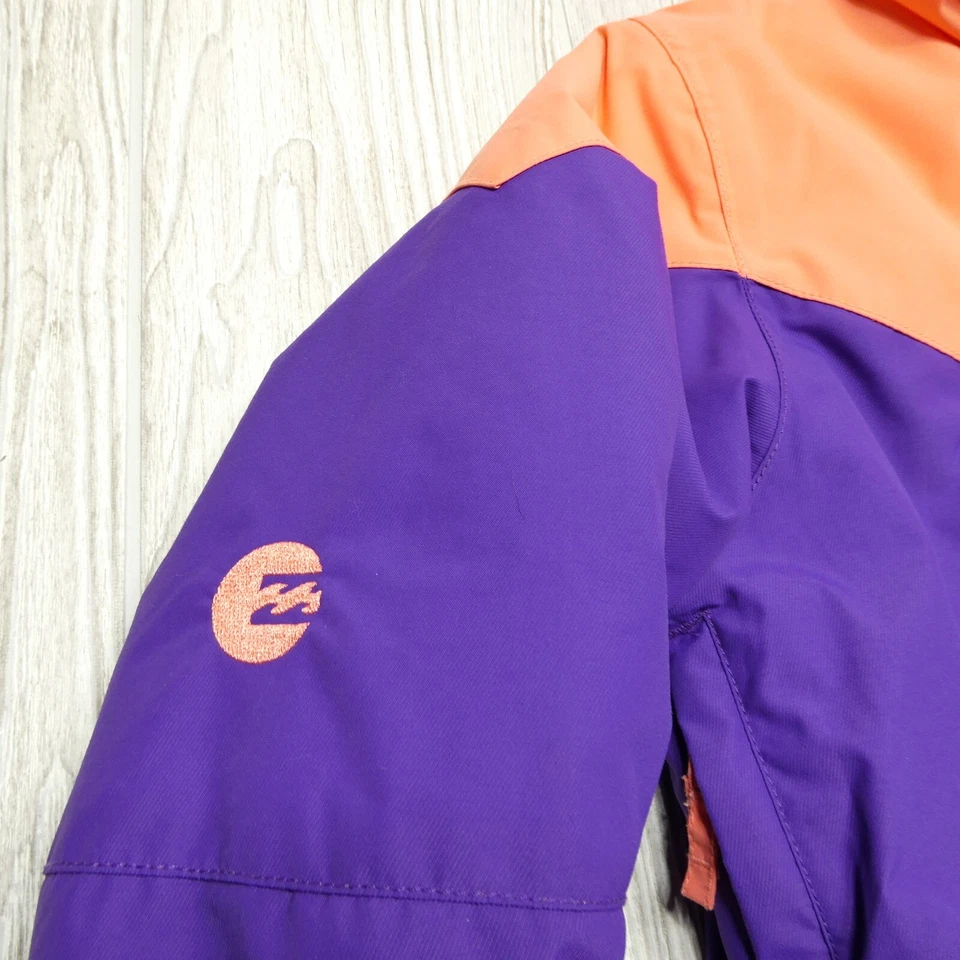 Abrigo Billabong Mujer Talla XS Cremallera Completa Con Capucha 8K Impermeable Transpirable Chaqueta Foto 3 de 4