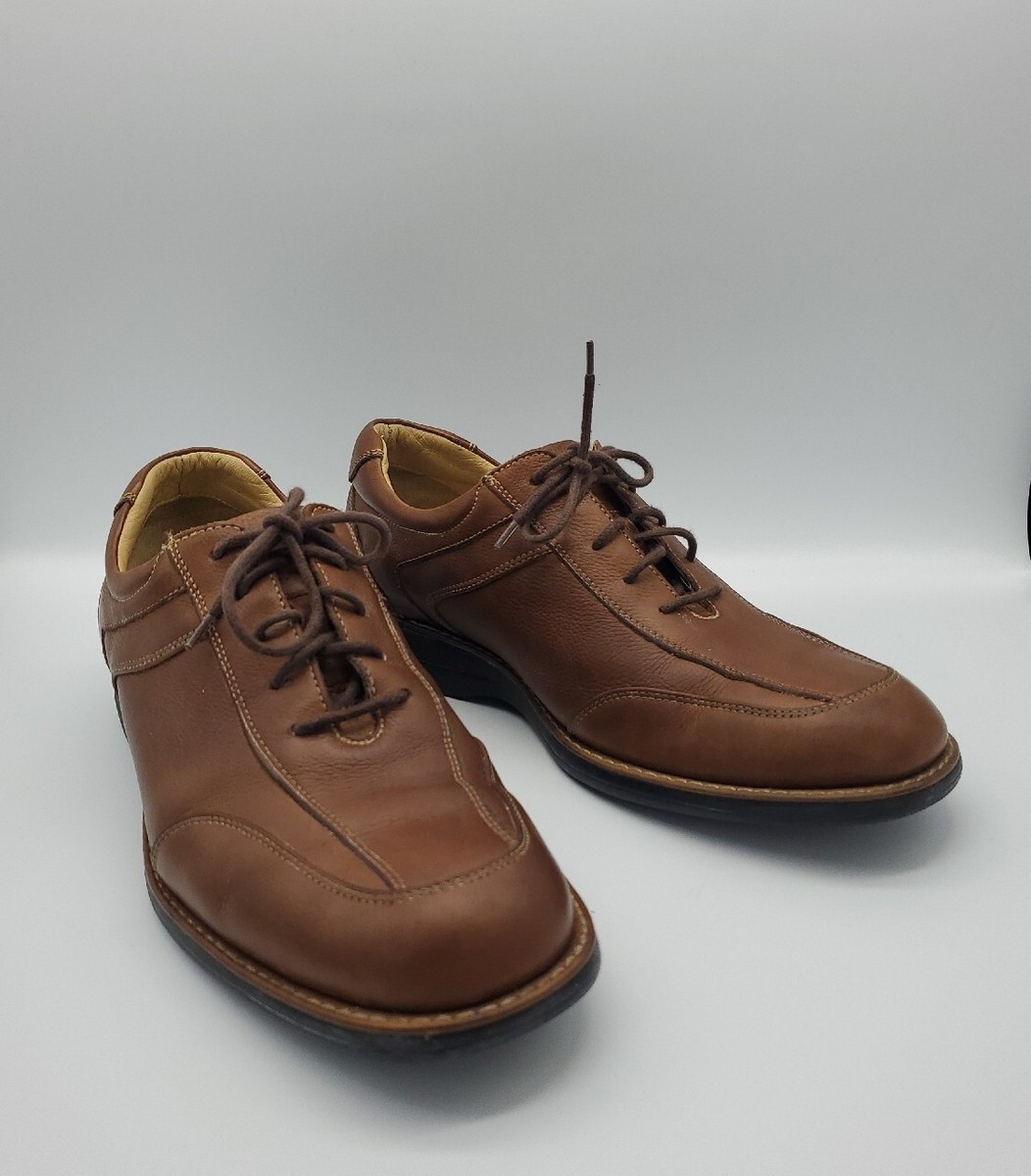 Johnston & Murphy Bicycle Toe Brown Sheepskin Oxfords Shoes  display picture 1