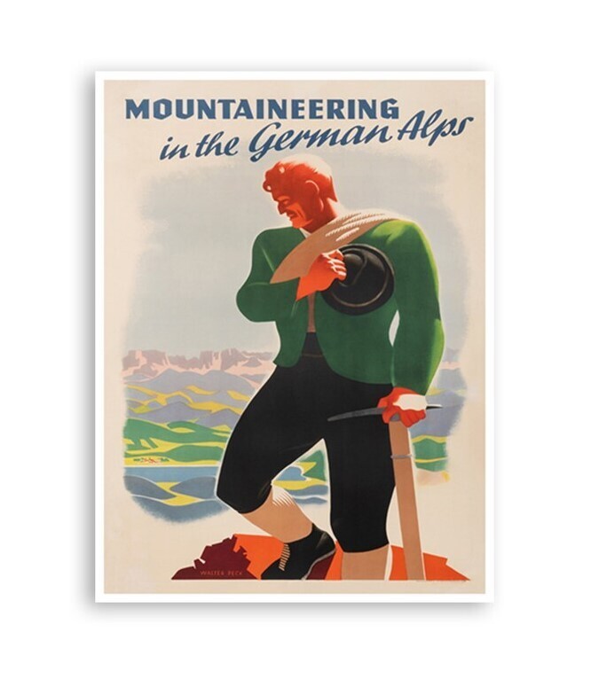 Germany Poster Mountaineering Art Germany Print