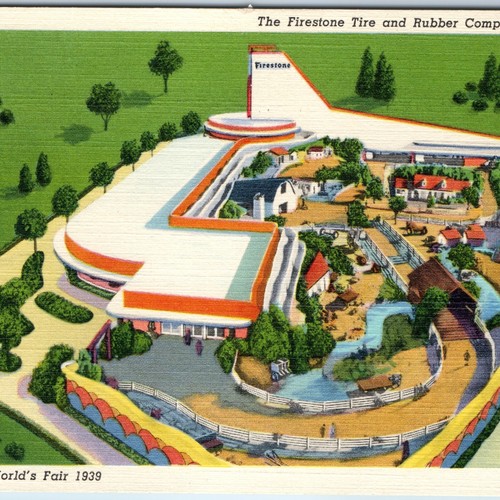 1938 New York City, N.Y World's Fair Art Deco Firestone Tire Rubber