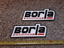 Lot Of 2 Classic Borla Exhaust Racing Decals Stickers Nascar Nhra Muffler Car