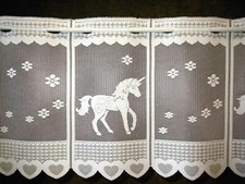 Einhorn Herz Scheibengardine