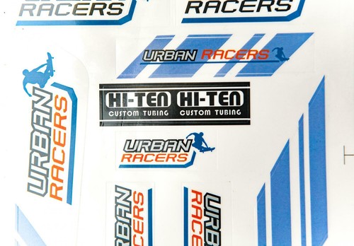 Juego de calcomanías de diseño de skate Urban Racers para niños/niños - azul - Imagen 5 de 5