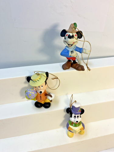 Repies de ratón Hallmark Sastre Mickey + ingeniosos años noventa + lote de 3 adornos Caroler - Imagen 2 de 11