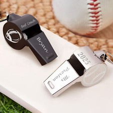 Personalised Engraved Whistle with Lanyard School Referee Coach PE Teacher Gift